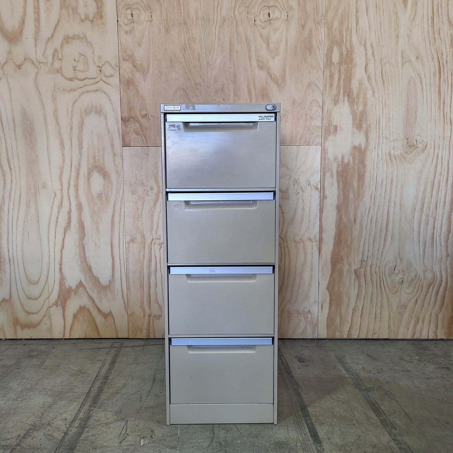 EliteBuilt Filing Cabinet 4 Drawer in Beige