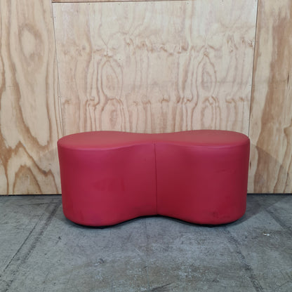 Red Figure 8 Ottoman