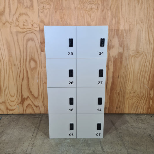 4 x 2 Bay Electronic Locker Unit in Taupe