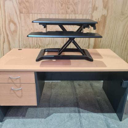Desk Riser Black with Diamond Edge