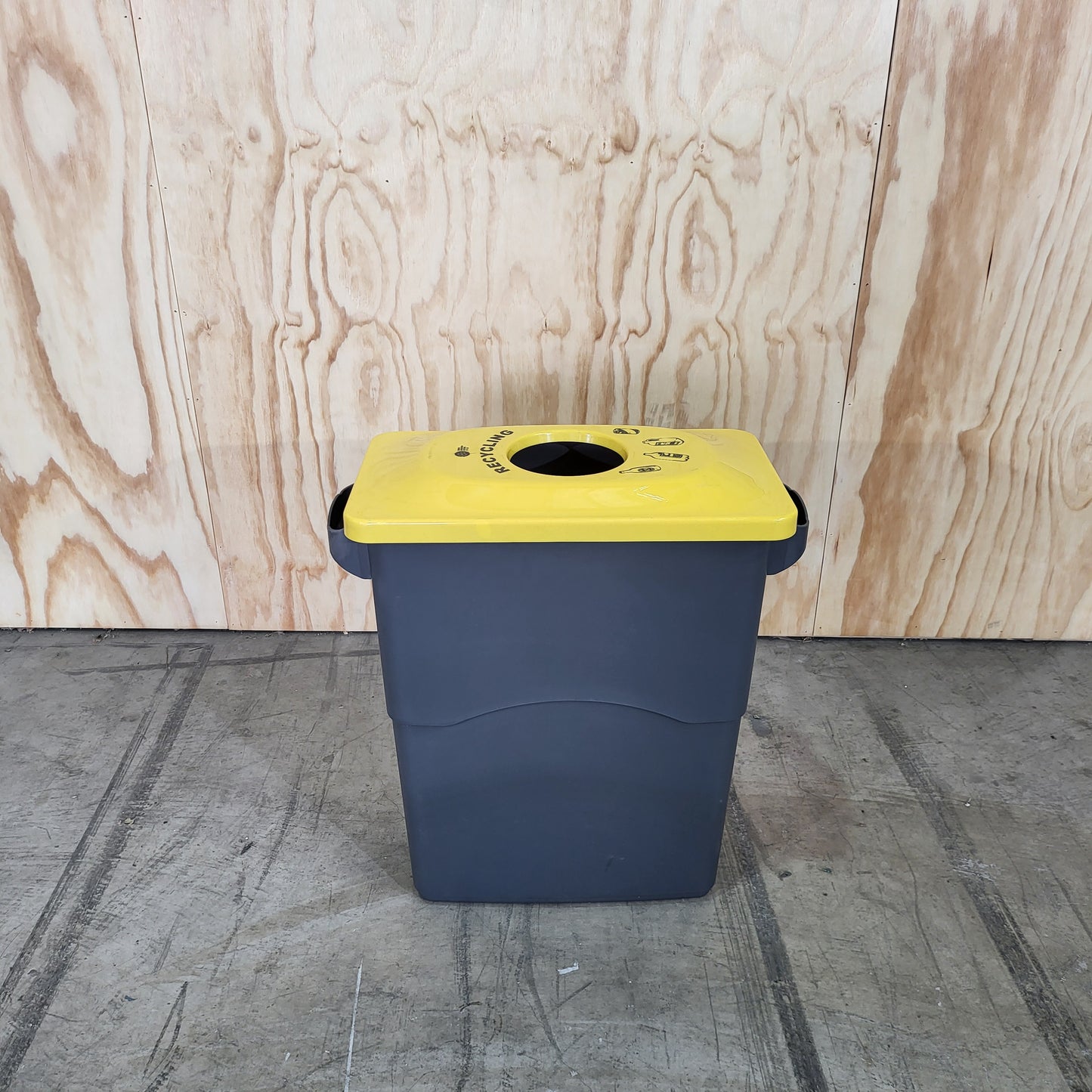 Multi sort 60L Bin Grey Base & Lid (Yellow & Red)