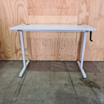 J. Burrows Matrix Manual Height Adjustable 1500mm Desk White/White