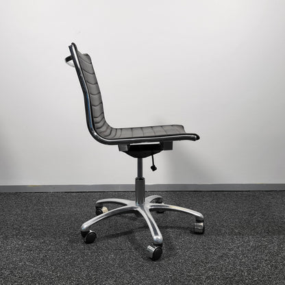 Dark Brown Leather Boardroom Conference Chair, Eames replica