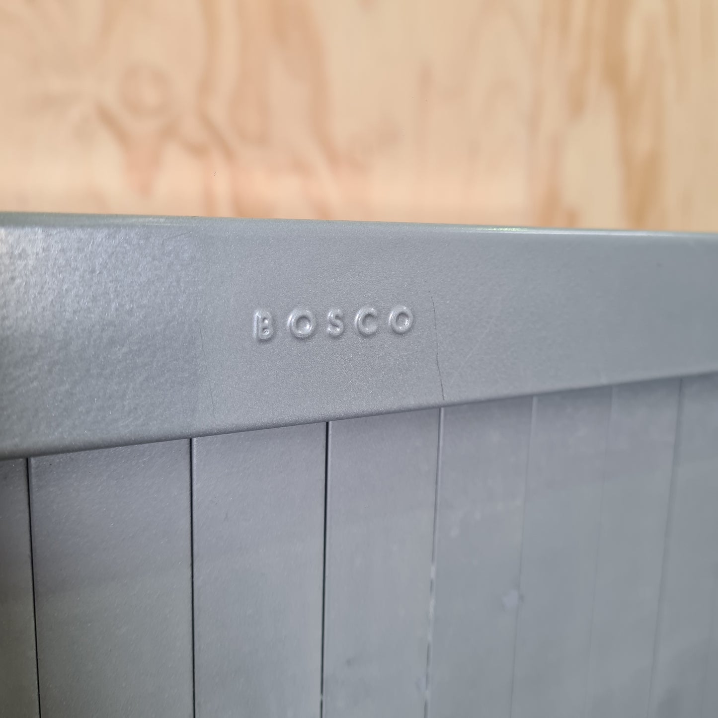Bosco Medium Tambour Unit with Filing Shelves in Silver