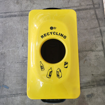 Multi sort 60L Bin Grey Base & Lid (Yellow & Red)