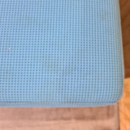 Square Ottoman in Azure Blue