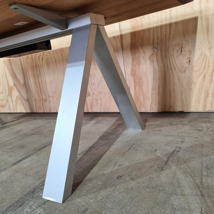 Executive Desk in Dark Oak with Powerboard