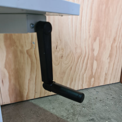 J. Burrows Matrix Manual Height Adjustable 1500mm Desk White/White
