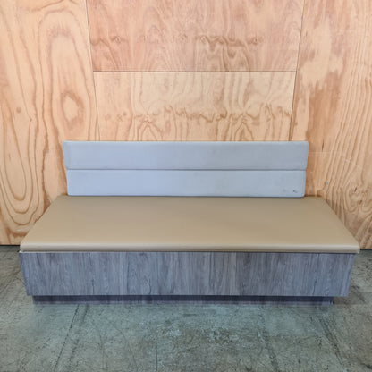 Custom Bench Unit With Wall-Mounted Backrest