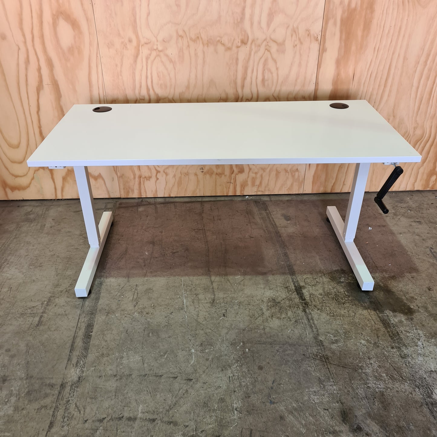 J. Burrows Matrix Manual Height Adjustable 1500mm Desk White/White