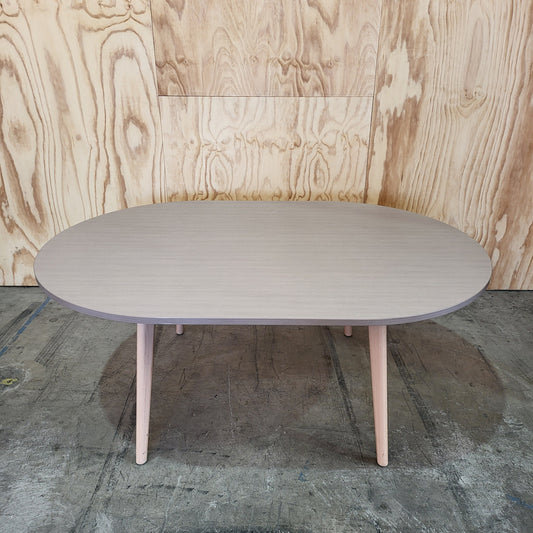 Wood Veneer Board Table with Tapered Legs