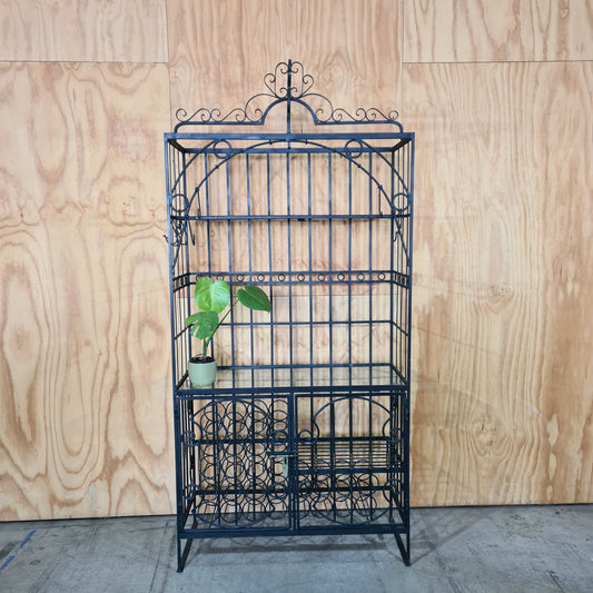 Wrought Iron Liquor/Display Cabinet