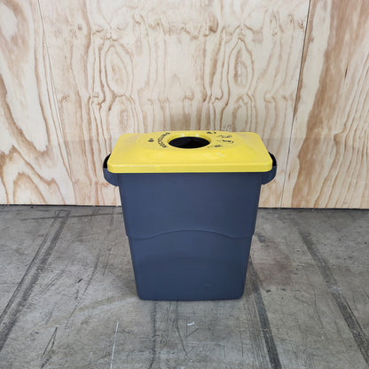 Multi sort 60L Bin Grey Base & Lid (Yellow & Red)