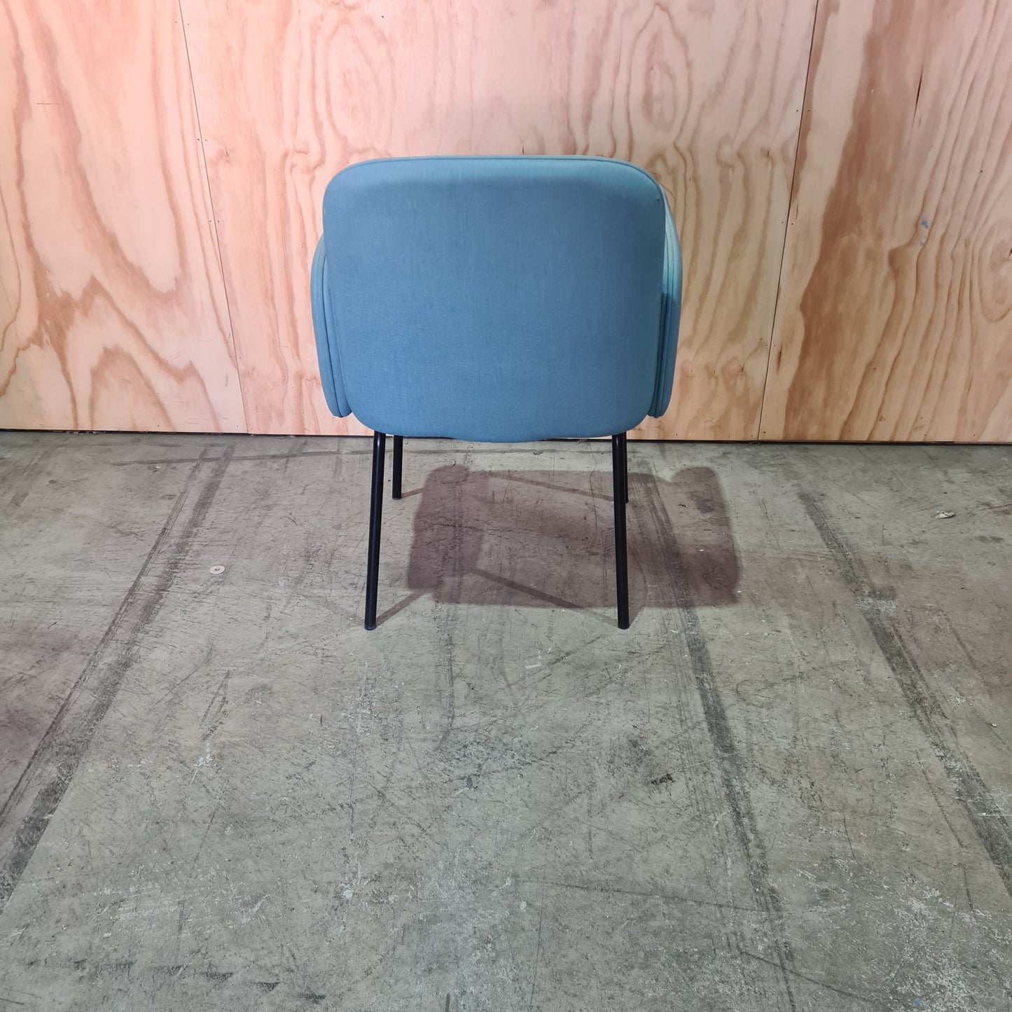 Singular Cushion Chair with Armrests in Light Green