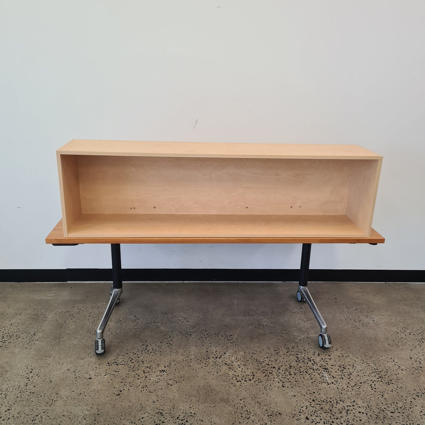 Floating Bookshelf in Light Oak Vinyl Finish