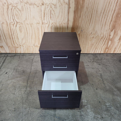 Black 3 Drawer Pedestal
