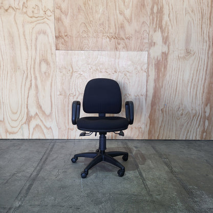 Black Task Chair With Arm Rests