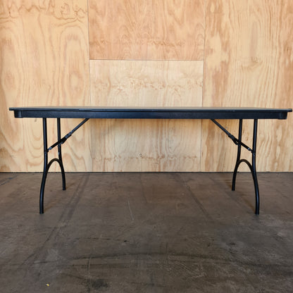 CLEARANCE Trestle table with Black Legs