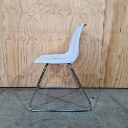 Sebel Hobnob Stacking Sled Chair in White