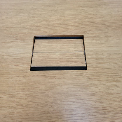 Thinking Works I.AM Flip Table in Oak with Chrome Legs and cable Box