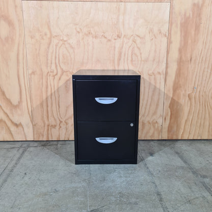 Black 2 Drawer Filing Cabinet