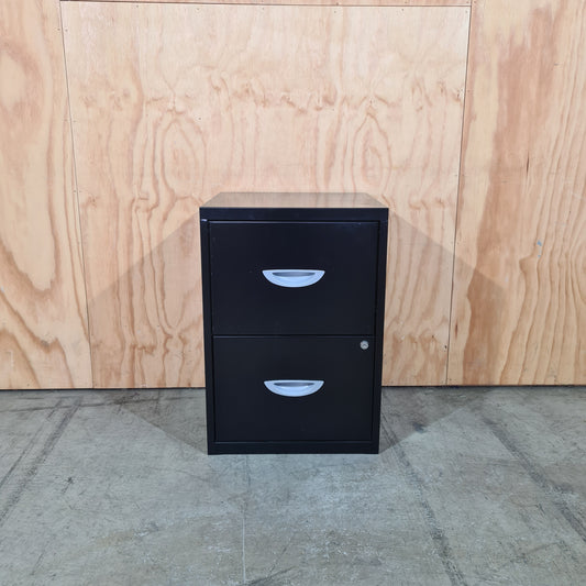 Black 2 Drawer Filing Cabinet