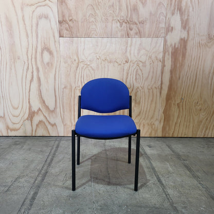 Waiting Room Chair with Blue Upholstery