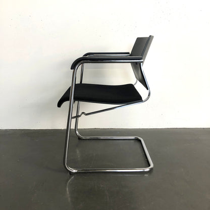 Wilkhahn Sito Charcoal Sled Chair