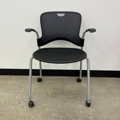 Herman Miller Caper Stacking Chair with Wheels