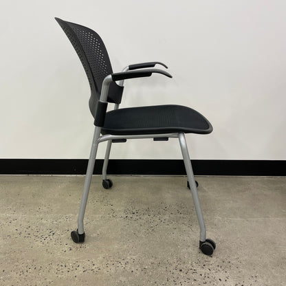 Herman Miller Caper Stacking Chair with Wheels