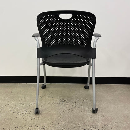 Herman Miller Caper Stacking Chair with Wheels