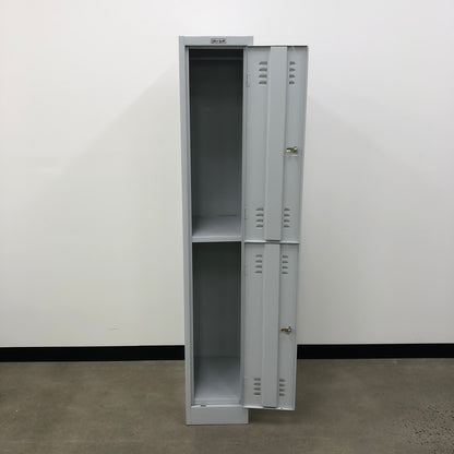 EliteBuilt Locker Single Bay Grey 2 Door