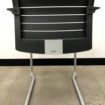 Werndl by Steelcase Black Slatted Meeting Chair