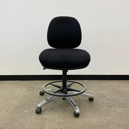 Staples Black Drafting Chair Black Base