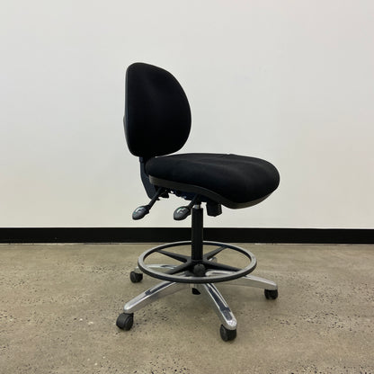 Staples Black Drafting Chair Black Base