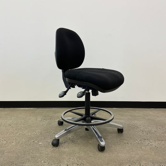 Staples Black Drafting Chair Black Base