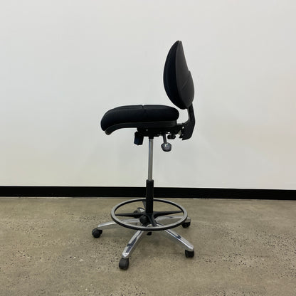 Staples Black Drafting Chair Black Base