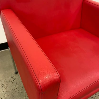 Schiavello Kayt Pause Leather Chair Red