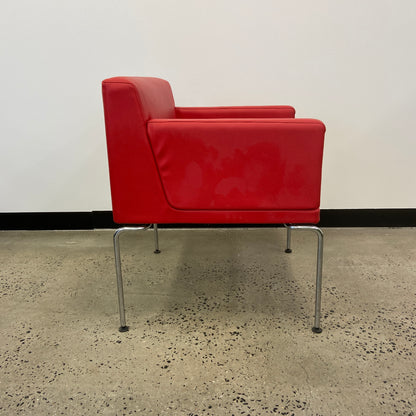 Schiavello Kayt Pause Leather Chair Red
