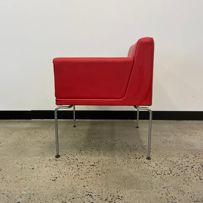 Schiavello Kayt Pause Leather Chair Red