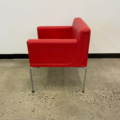 Schiavello Kayt Pause Leather Chair Red