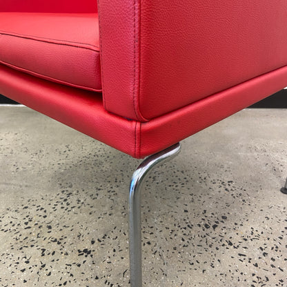 Schiavello Kayt Pause Leather Chair Red