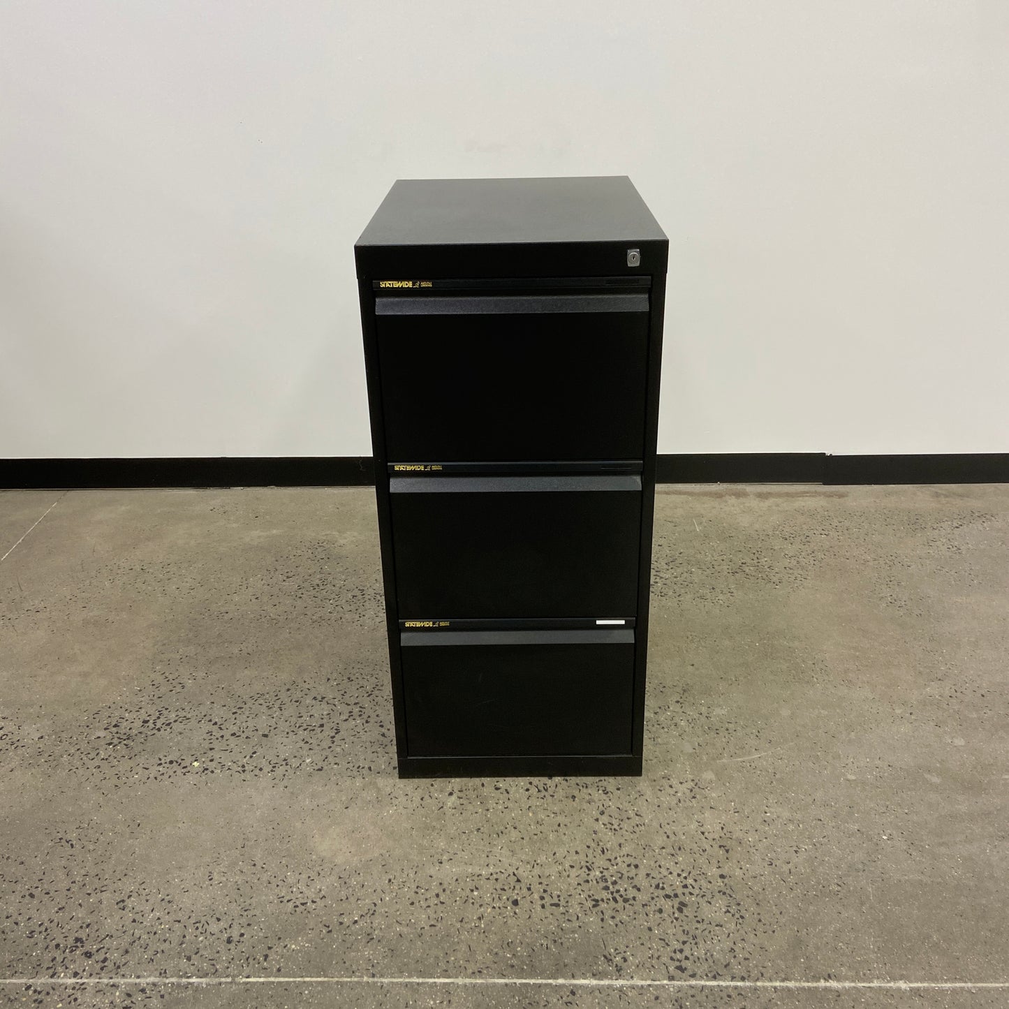Statewide 3 Drawer Cabinet Black