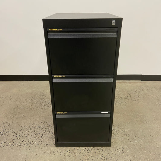Statewide 3 Drawer Cabinet Black