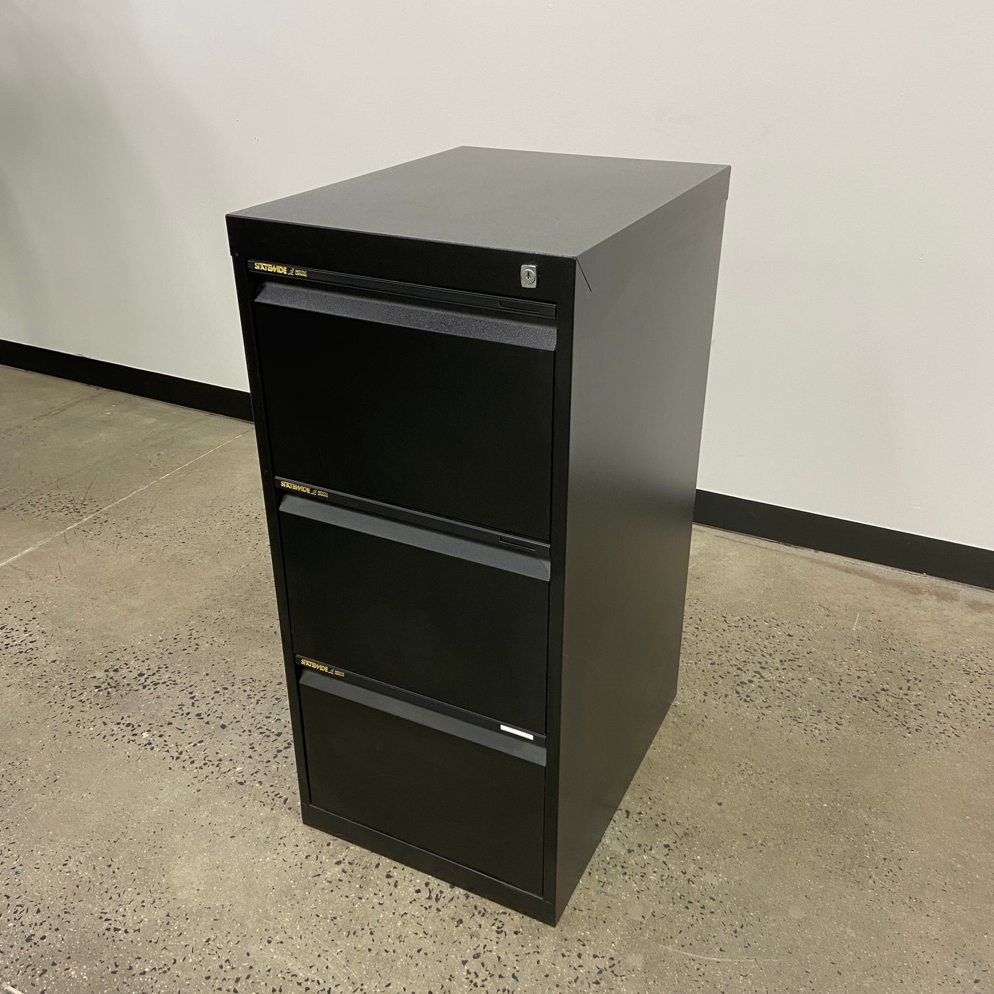 Statewide 3 Drawer Cabinet Black