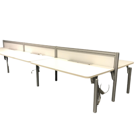 Methis Clover System 3 x 2 Bay Workstation with Partitions